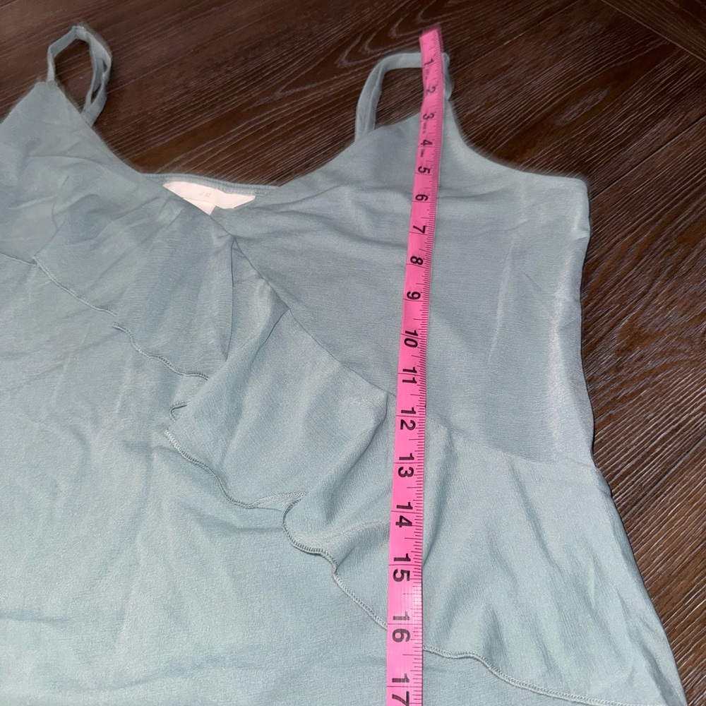 Light Blue/green Ruffled Women's Top - Picture 6 of 15